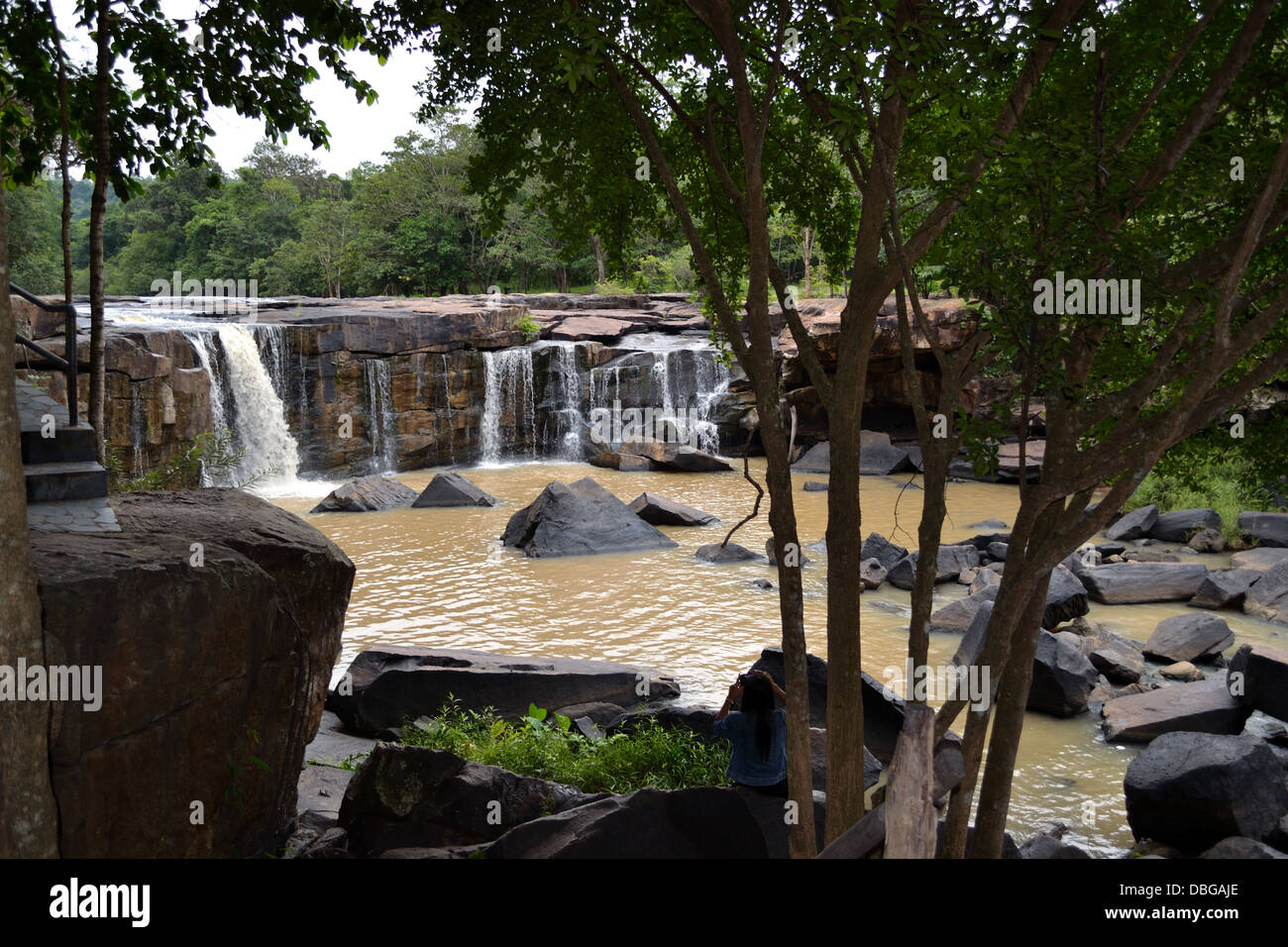 Le Parc National des chutes d'tat tonne Chaiyaphum SW Thaïlande Banque D'Images