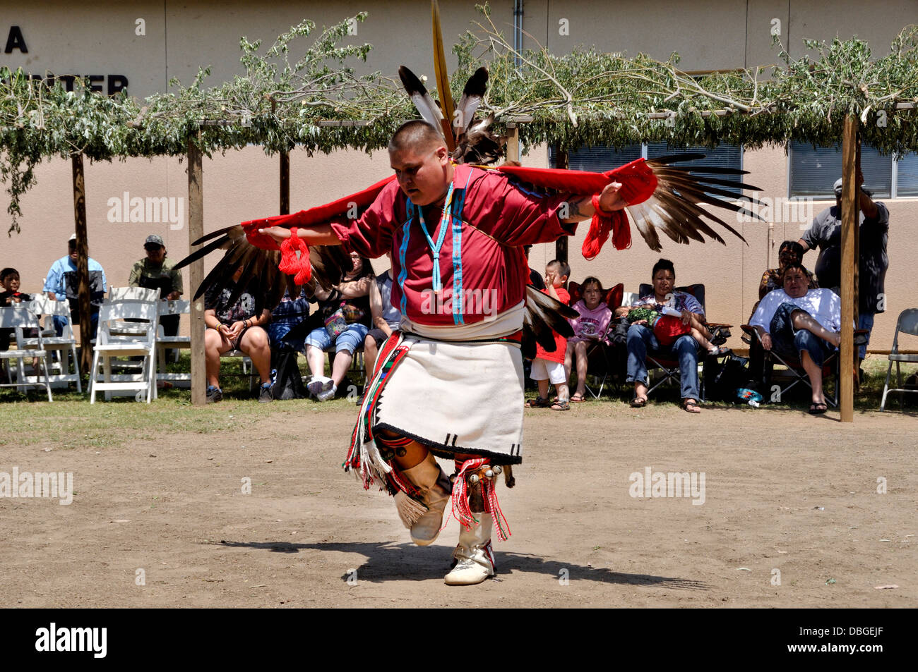Eagle Dancer au 'Jours Cupa' Festival, Pala Indian Reservation, Pala, Californie Banque D'Images