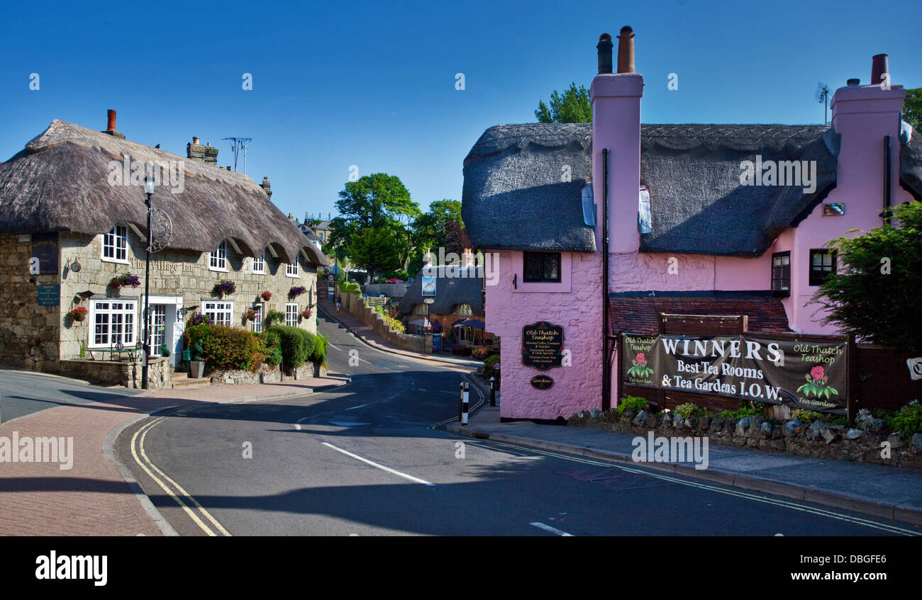Vieux village de Shanklin, Isle of Wight, Hampshire, Angleterre Banque D'Images