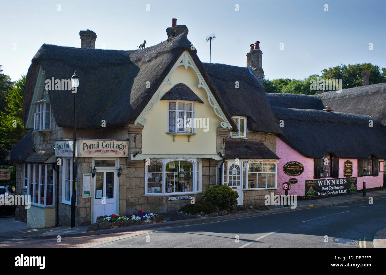 Vieux village de Shanklin, Isle of Wight, Hampshire, Angleterre Banque D'Images