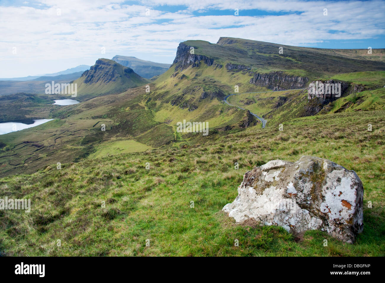 La péninsule de Trotternish Ridge Île de Skye, Écosse, Royaume-Uni Hébrides intérieures LA006383 Banque D'Images