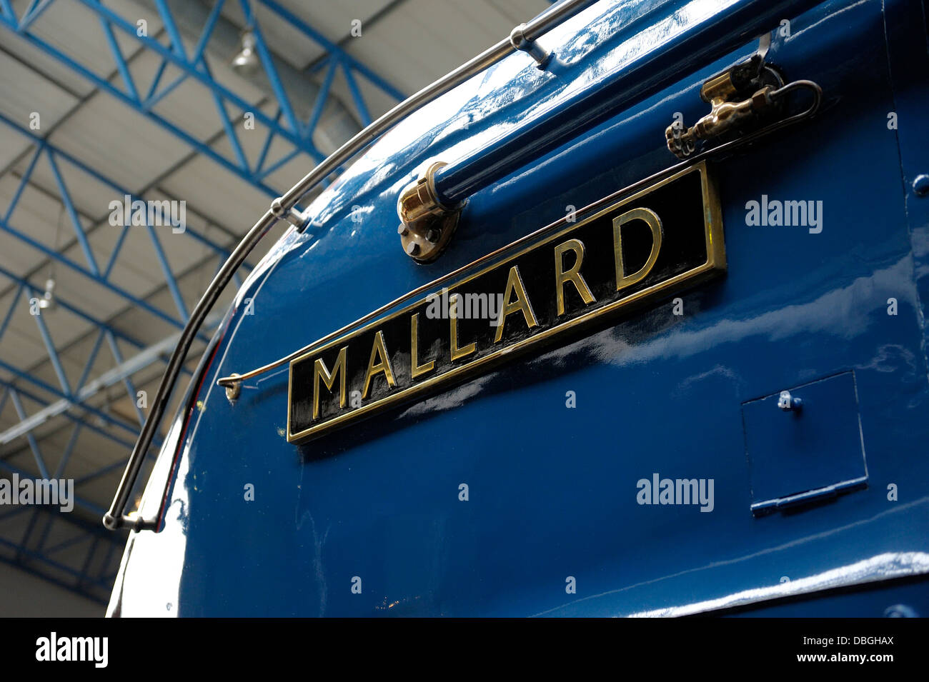 La locomotive mallard dans le National Rail Museum de New York en Angleterre Banque D'Images