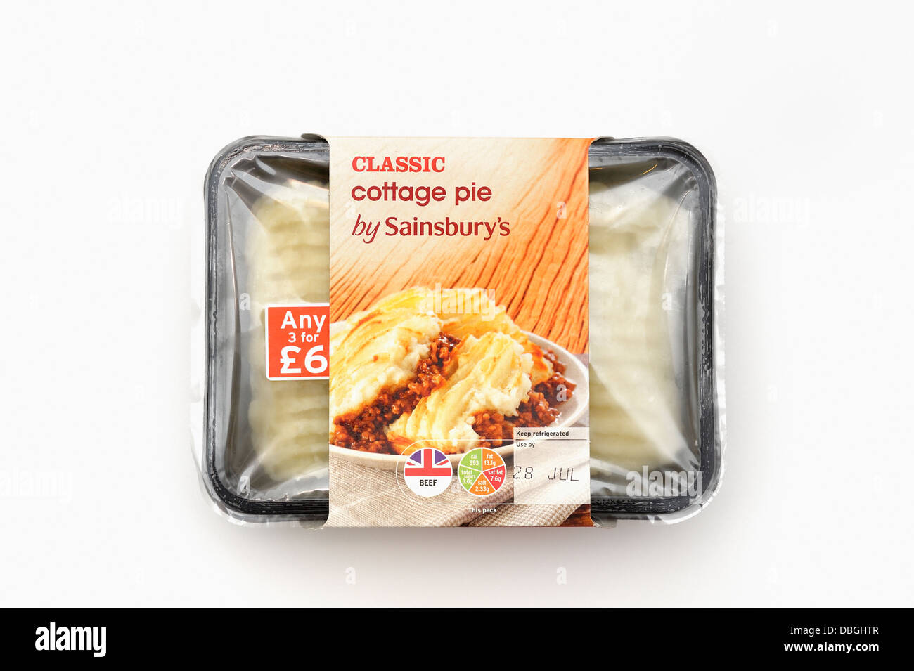 Repas prêt Sainsburys cottage pie Banque D'Images