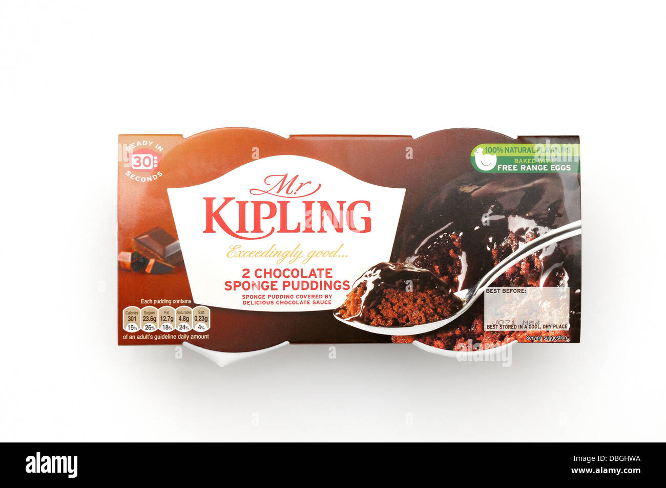 Mr Kipling 2 éponge chocolat puddings Banque D'Images