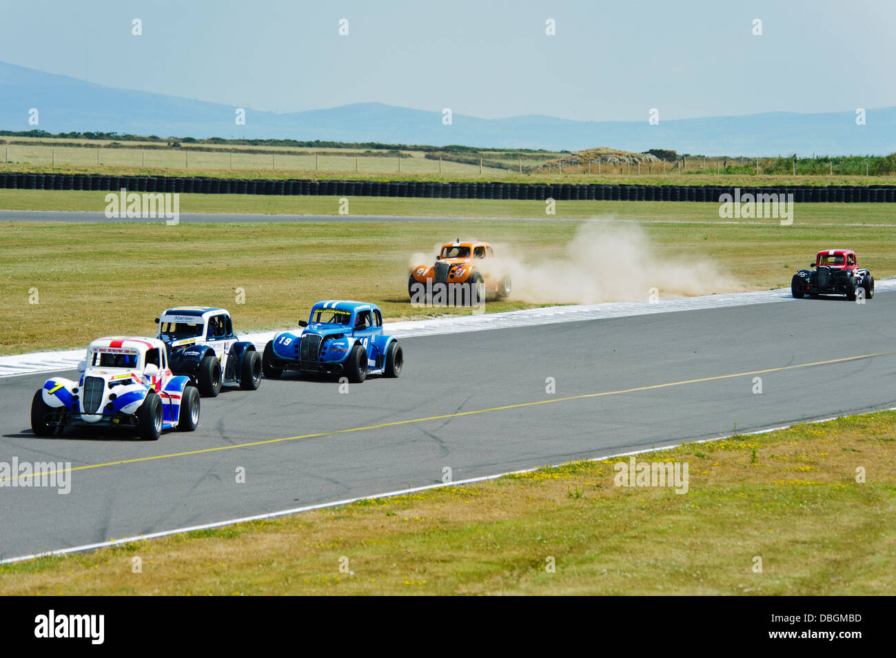 Légendes à Ty Croes race track circuit Anglesey au nord du Pays de Galles UK Banque D'Images