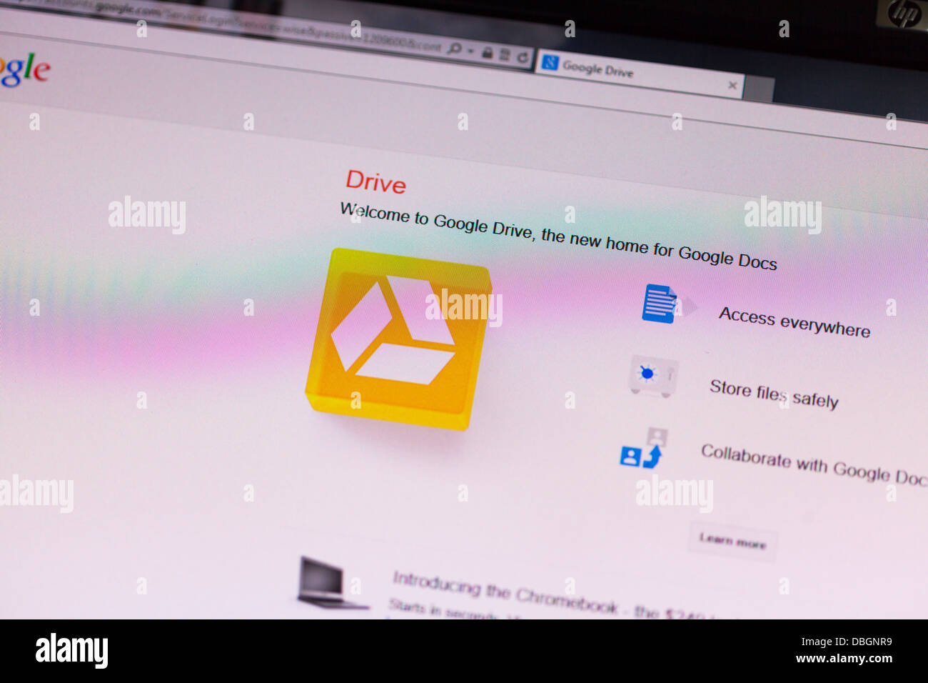 Illustration de la photo en ligne Google Drive service site web du Royaume-Uni Banque D'Images