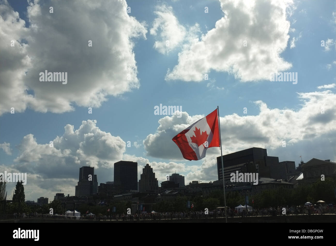 Les célébrations de la fête du Canada le long du front de mer à Montréal, Québec Banque D'Images