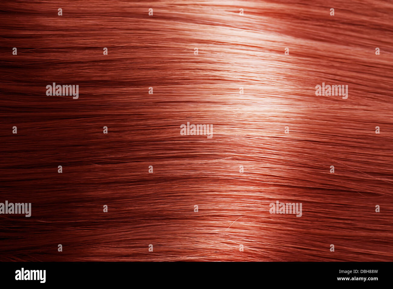 La texture des cheveux rouges Banque D'Images