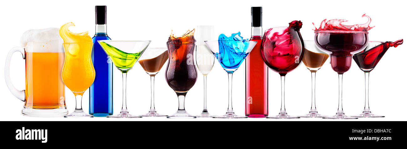 Ensemble de cocktail sans alcool splash - cocktail, cola, bière, vin