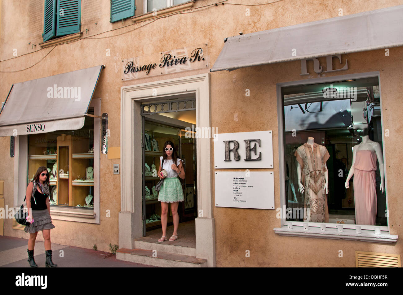 Saint Tropez boutique de mode d'Azur Provence Côte d'Azur France Banque D'Images