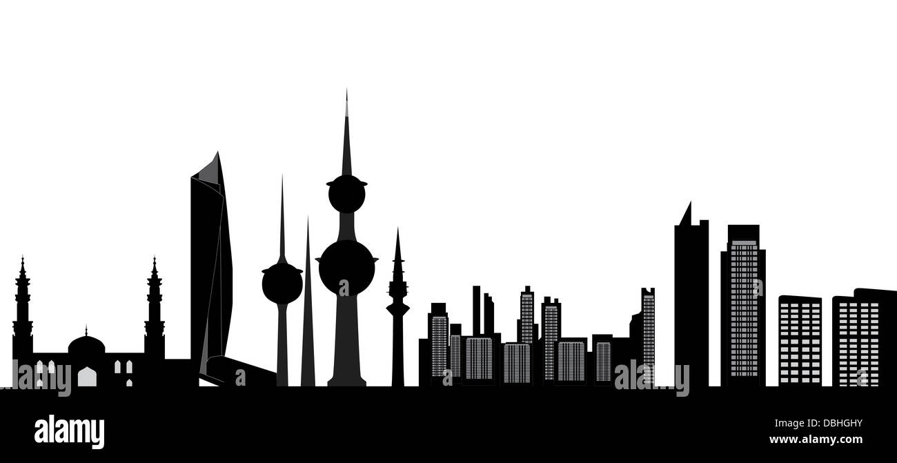 skyline de Koweït Banque D'Images