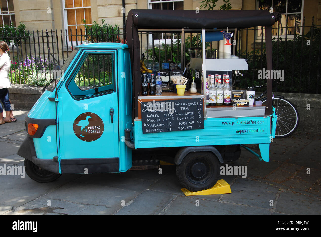 Pukeko vente Café boissons chaudes à Oxford UK, près de Radcliffe Camera Banque D'Images
