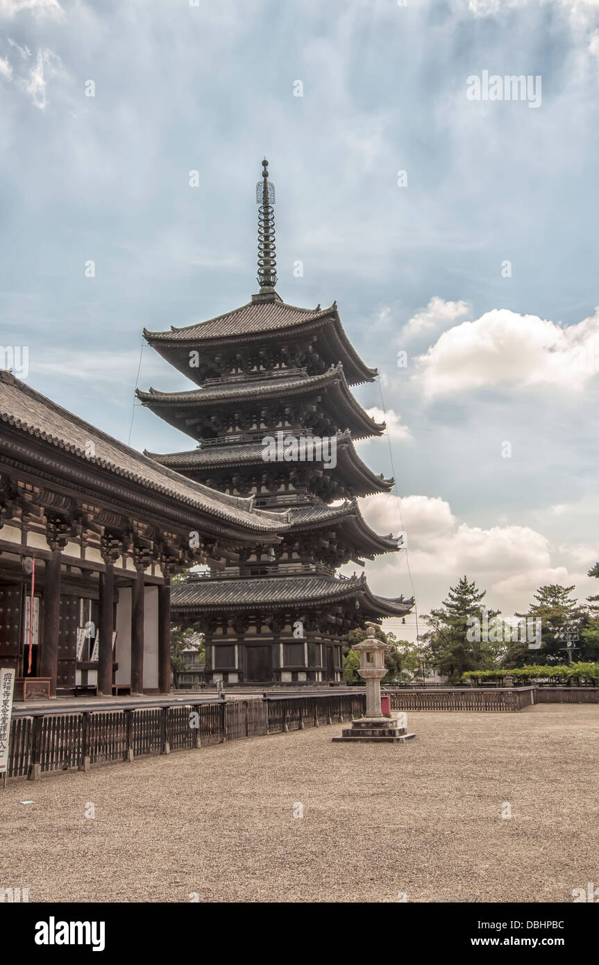 Pagoda et Temple Tō-ji à Kyoto, au Japon. Banque D'Images