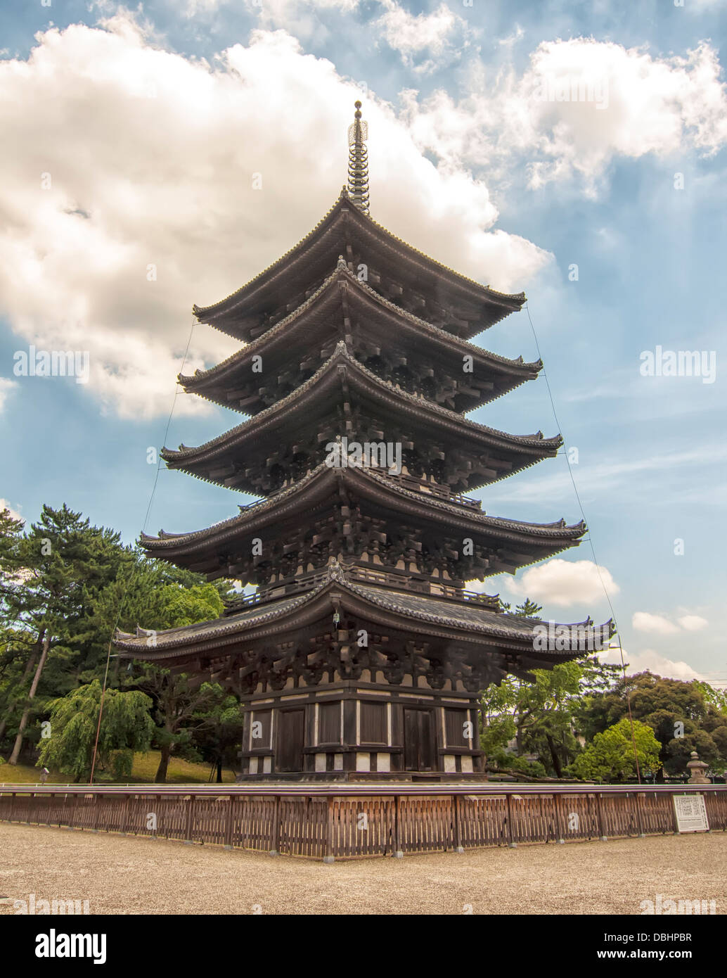 Pagoda et Temple Tō-ji à Kyoto, au Japon. Banque D'Images