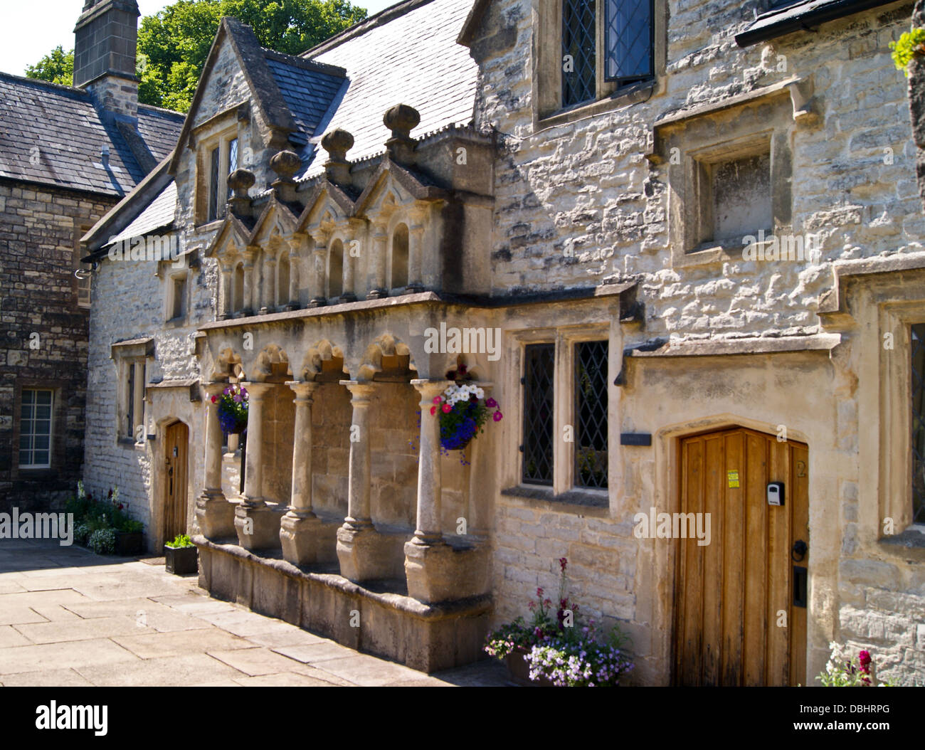 Bubwith Hospices, prêtre rangée, Wells, Somerset, Angleterre Banque D'Images