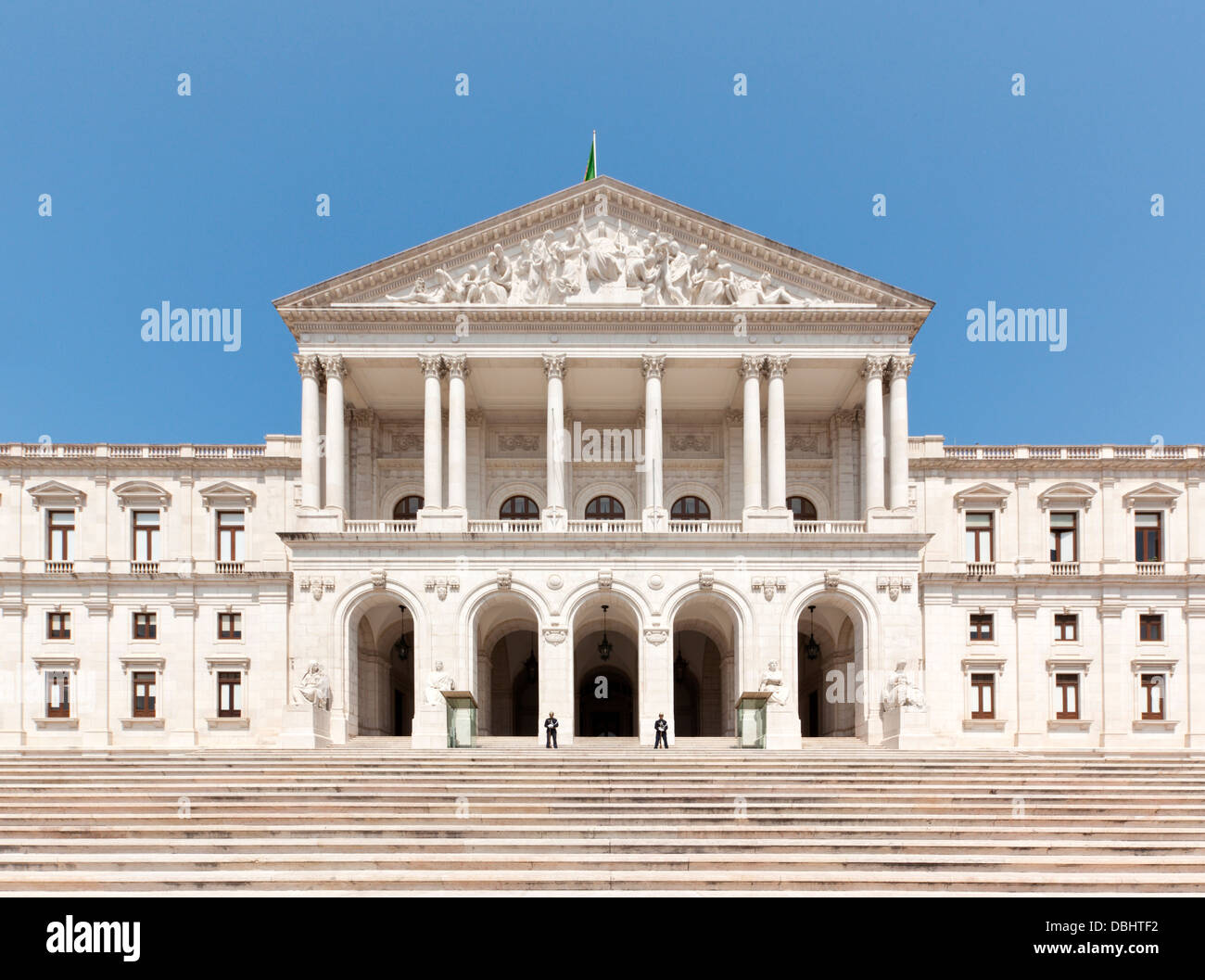 Entrée du palais de São Bento à Lisbonne, siège de l'Assemblée de la République, le parlement portugais Banque D'Images