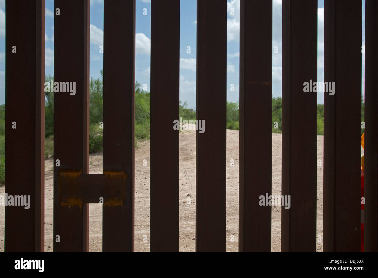 Clôture à la frontière États-Unis-Mexique Banque D'Images