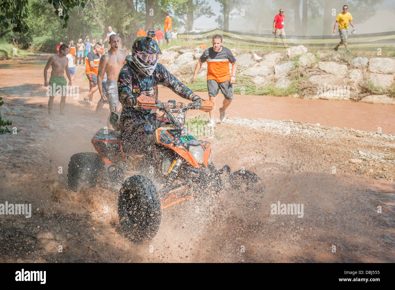 Pilote Ktm en 2013 Baja Raid Aragon Banque D'Images Pilote Ktm en 2013 Baja Raid Aragon Banque D'Images