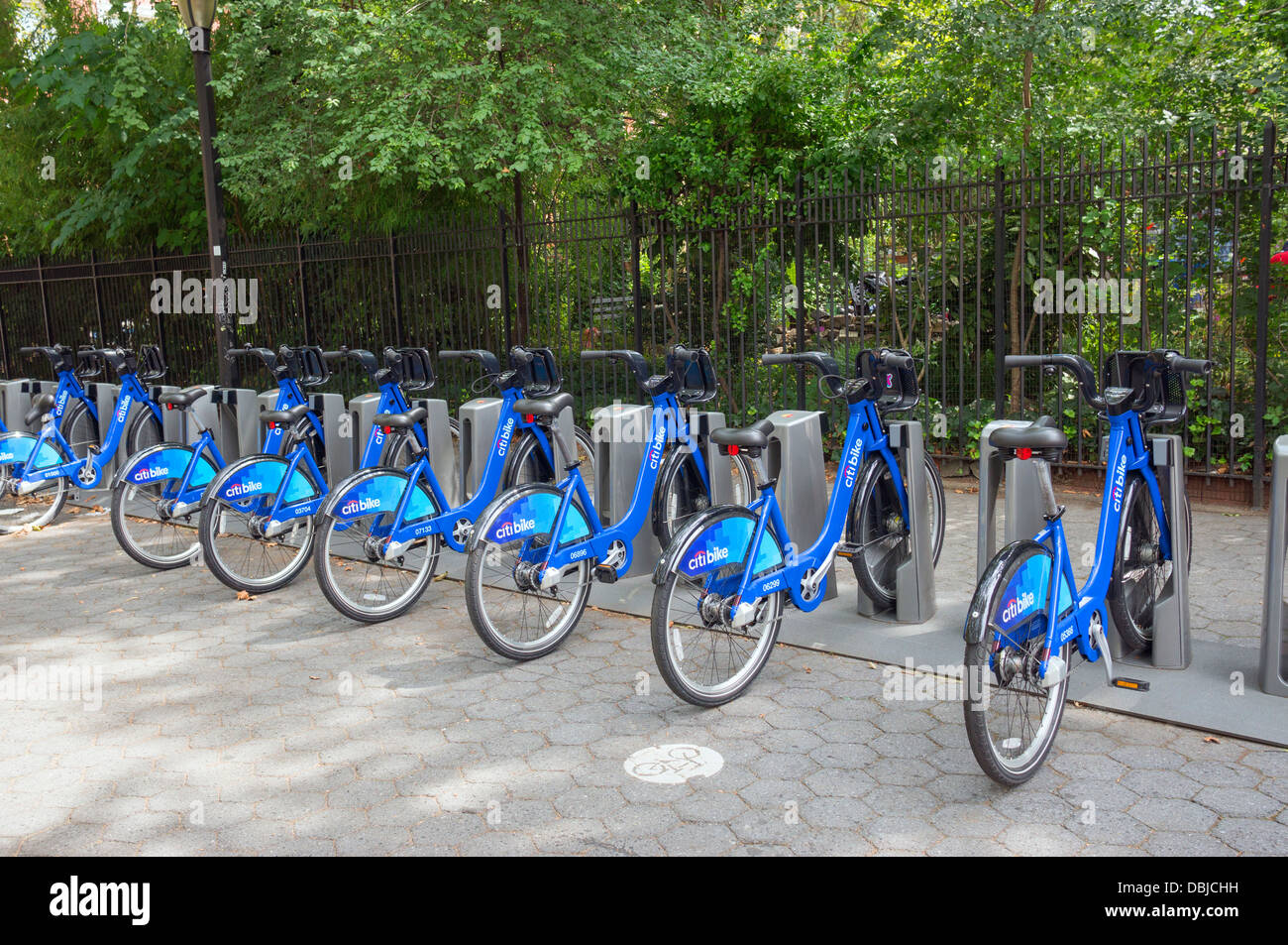 Station de vélo de Citi sur Lower East Side à New York Banque D'Images