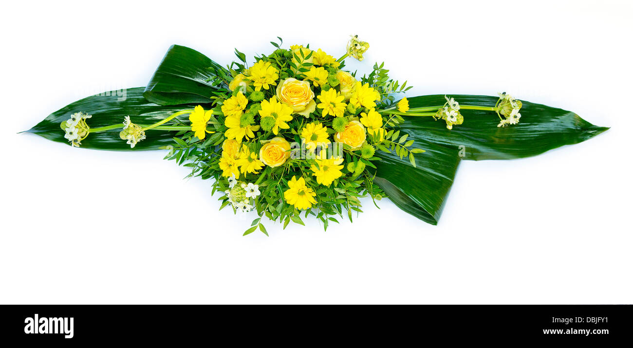 Bouquet de mariage sur le fond blanc Banque D'Images