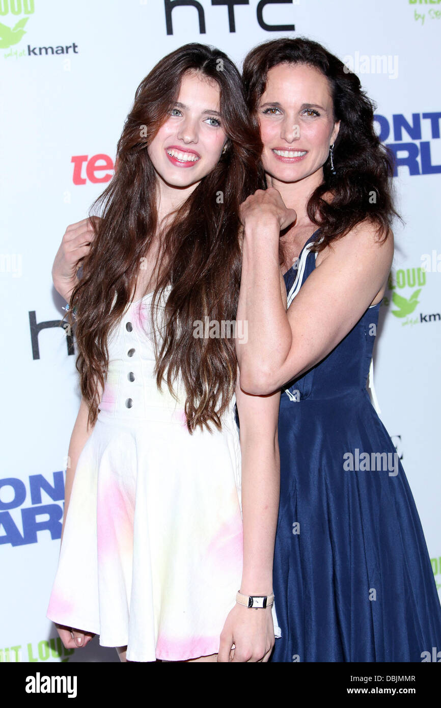 Sarah Margaret Qualley, l'actrice Andie MacDowell Teen Vogue première de 'Monte Carlo' tenue à Lincoln Square Theatre - Arrivées New York City, USA - 23.06.11 Banque D'Images