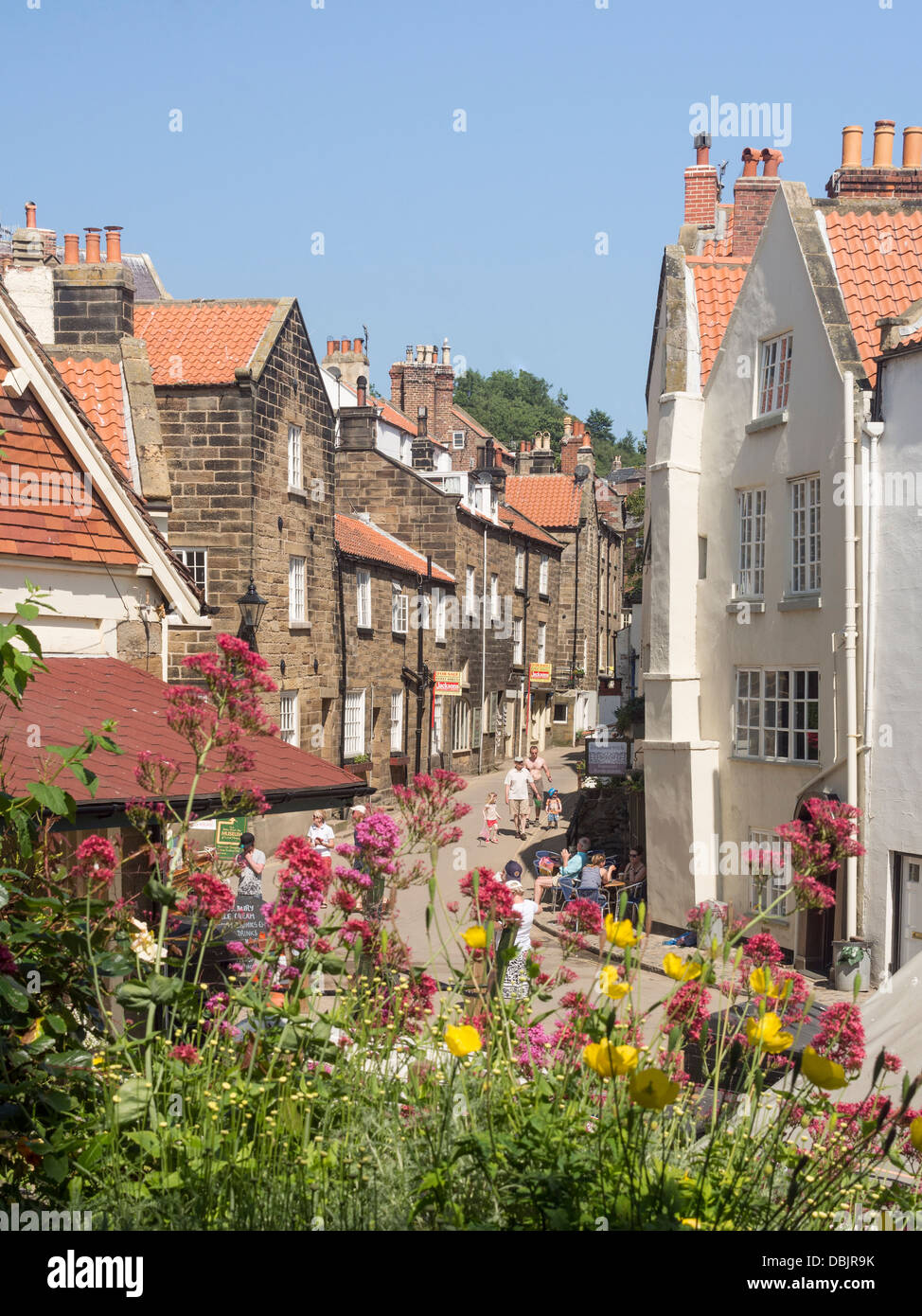 Robin Hoods Bay Yorkshire UK la baie inférieure Banque D'Images