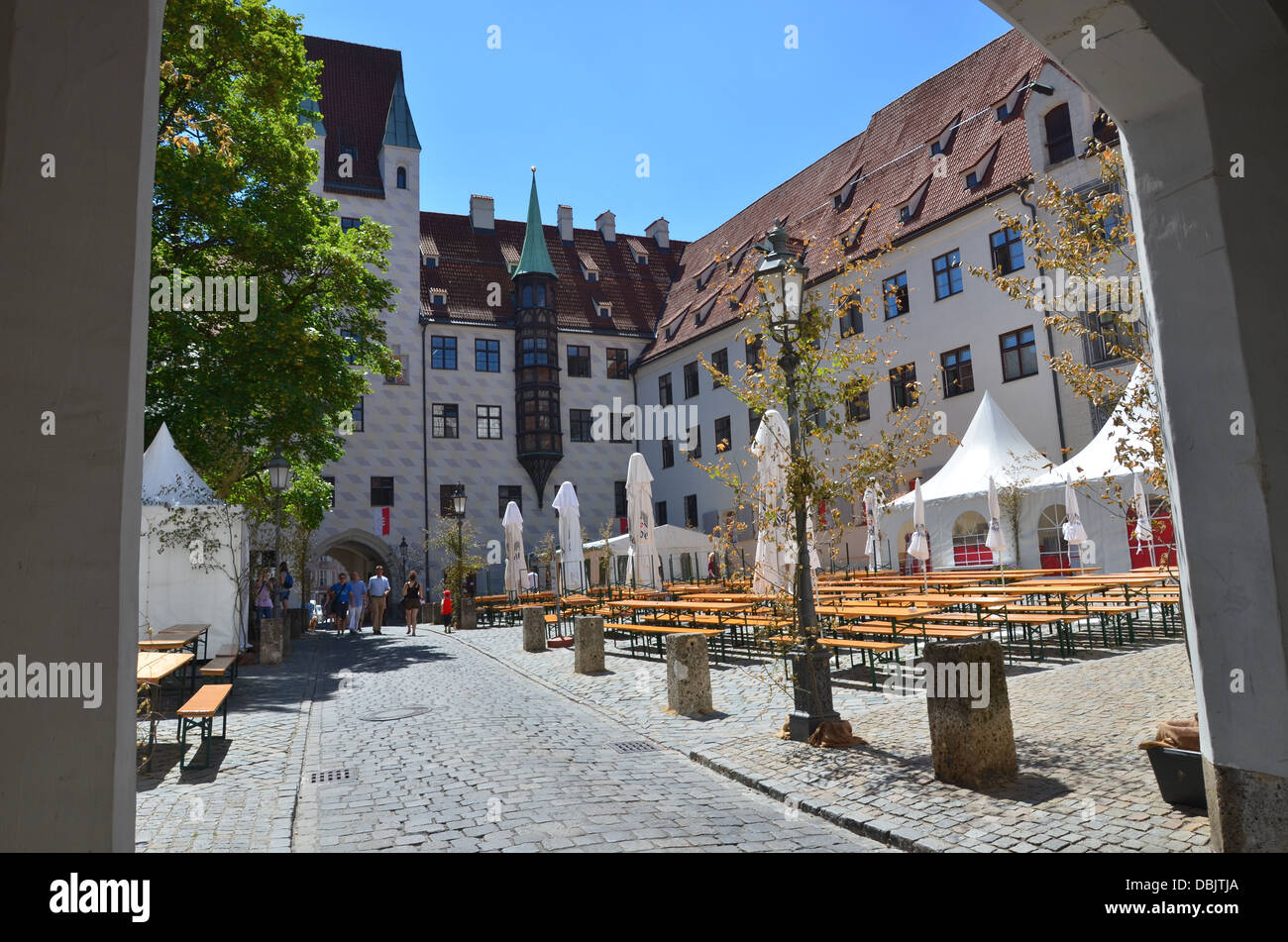 L'Alte Hof (ancienne Cour) centre de Munich l'ancienne résidence impériale de Ludwig IV, empereur romain saint Bavaria Allemagne Banque D'Images