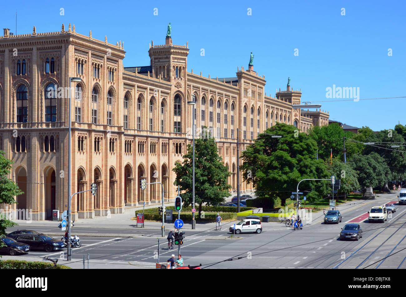 Bâtiment de l'administration du district de Haute-bavière. Munich, Bavière, Allemagne Maximilianstraße Banque D'Images