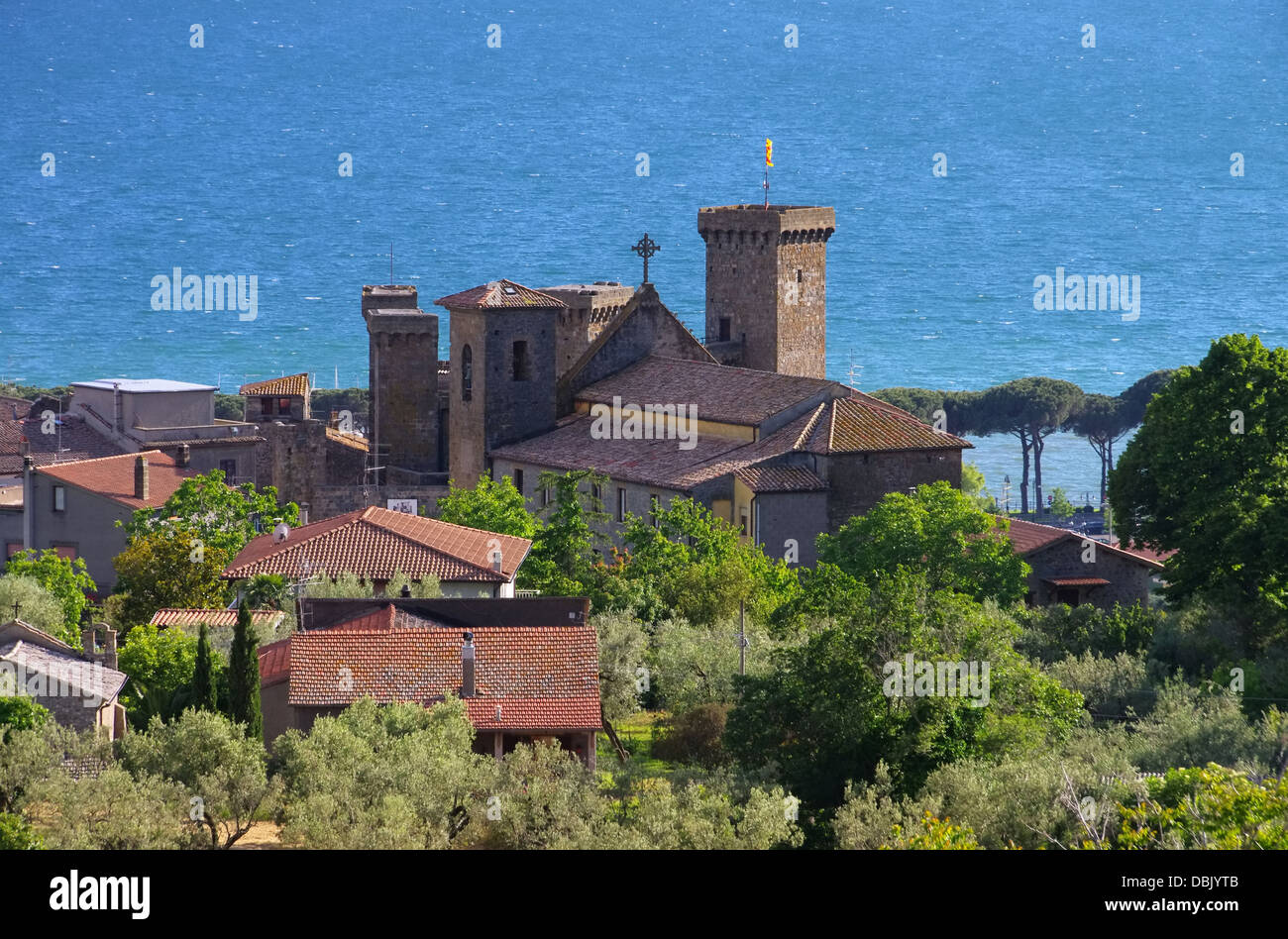 Bolsena Burg - Bolsena château 01 Banque D'Images