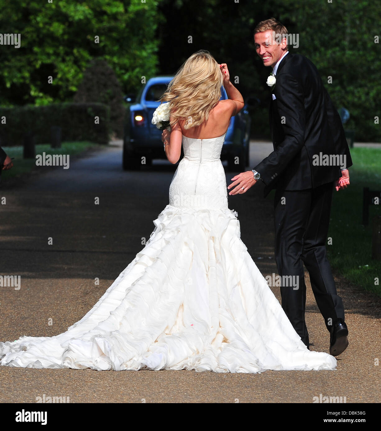 Peter Crouch et Abbey Clancy Mariage à Stapleford Park Hotel Leicestershire, Angleterre - 30.06.11 Banque D'Images