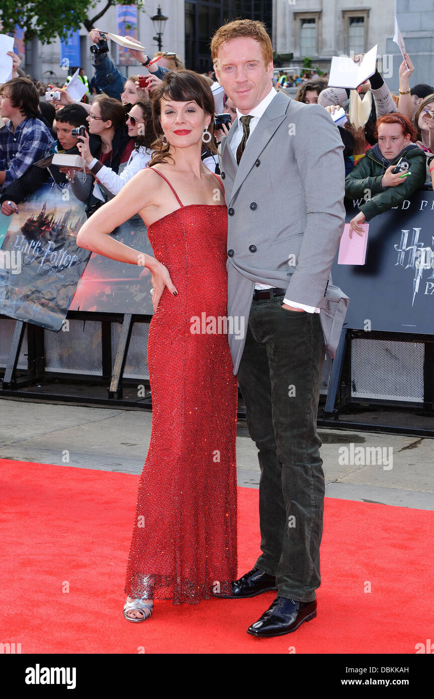 Helen McCrory et Damian Lewis Première mondiale de Harry Potter, reliques de la mort, Partie 2 - Arrivées Londres, Angleterre - 07.07.11 Banque D'Images