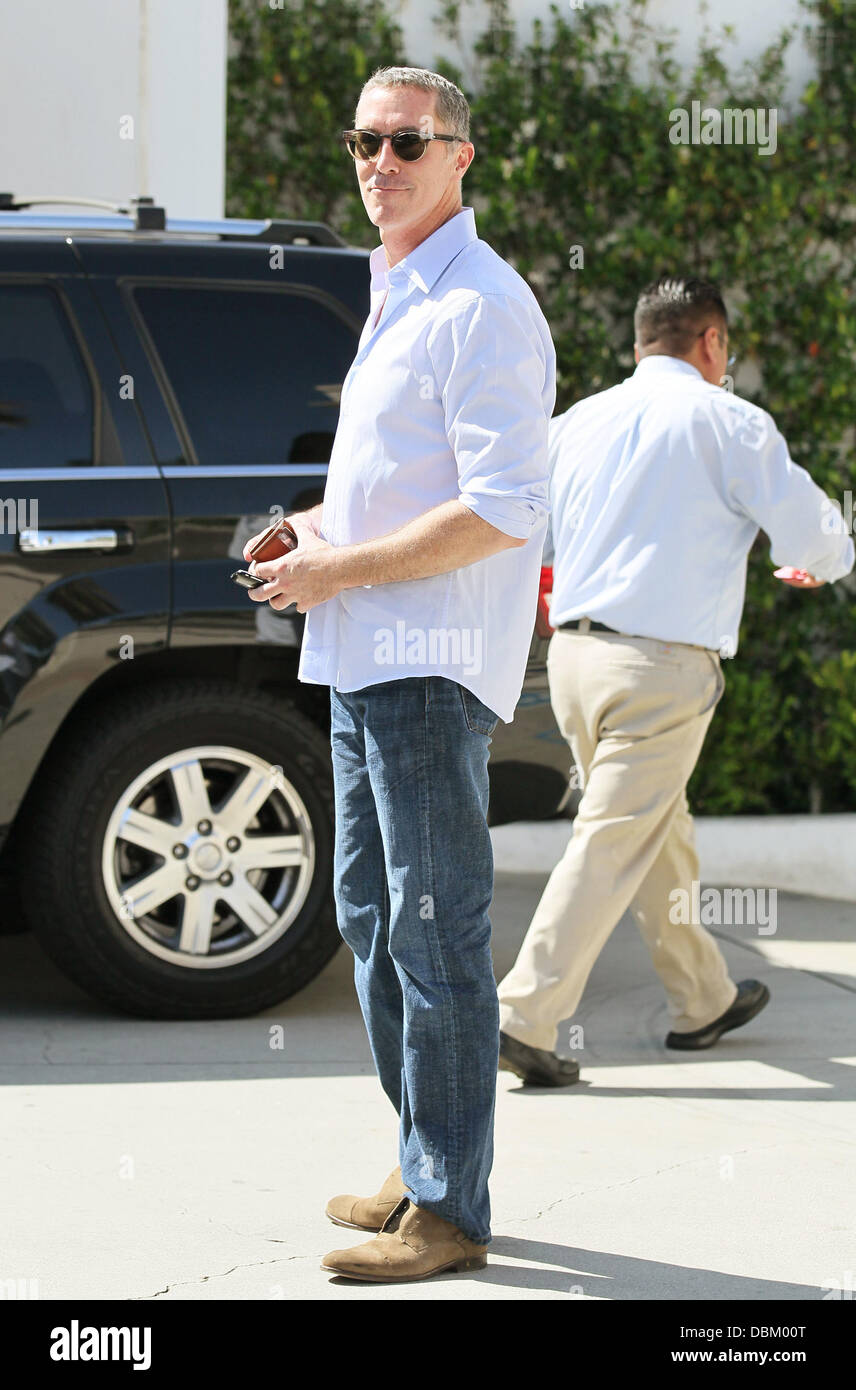 Michael James McDonald quitte la ferme après le déjeuner à Beverly Hills, Los Angeles, Californie, USA - 11.07.11 Banque D'Images