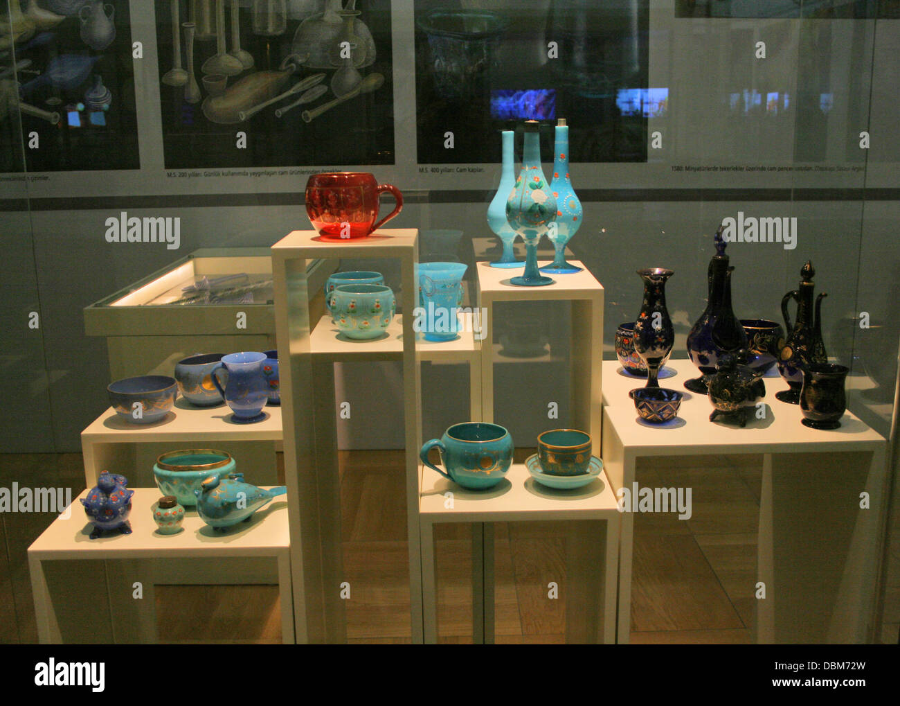 Dans l'artisanat du verre Turkiye Is Bankasi Museum à Istanbul, Turquie Banque D'Images