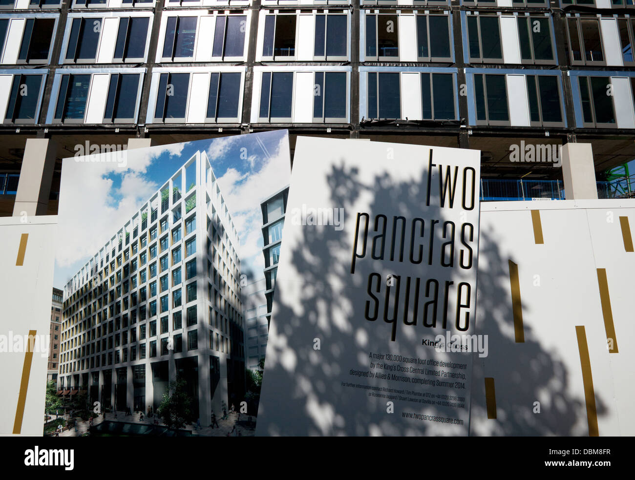 Deux Pancras Square par les Alliés Morrison en construction, King's Cross, Londres Banque D'Images
