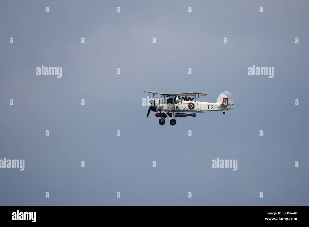 Un Fairey Swordfish, partie de la Marine royale à la vol historique 2013 Sunderland International Airshow. Banque D'Images