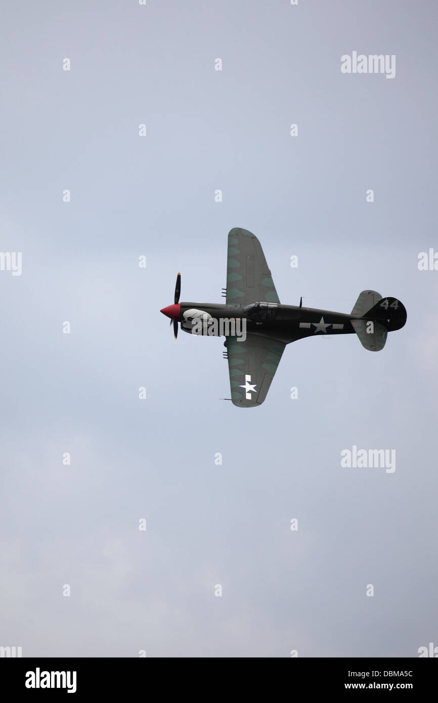 North American P-51D Mustang volant à la 2013 Sunderland International Airshow. Banque D'Images