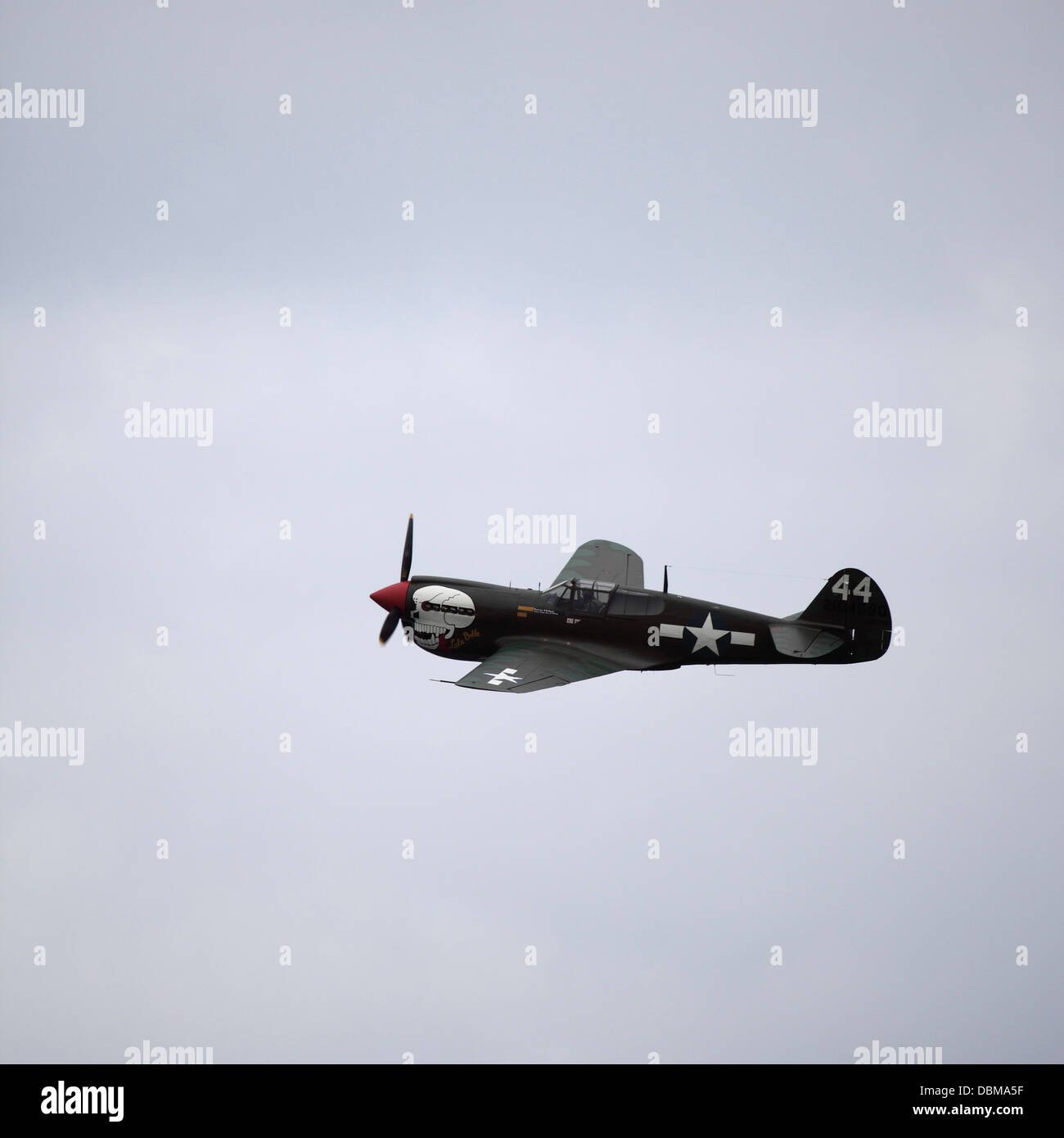 North American P-51D Mustang volant à la 2013 Sunderland International Airshow. Banque D'Images