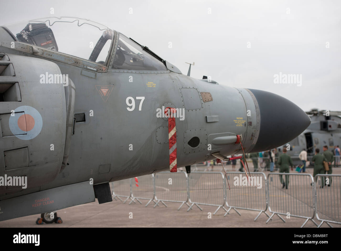 Sea Harrier de la Royal Navy dans le cadre de l'exposition statique (c) Bob Sharples/Alamy Banque D'Images