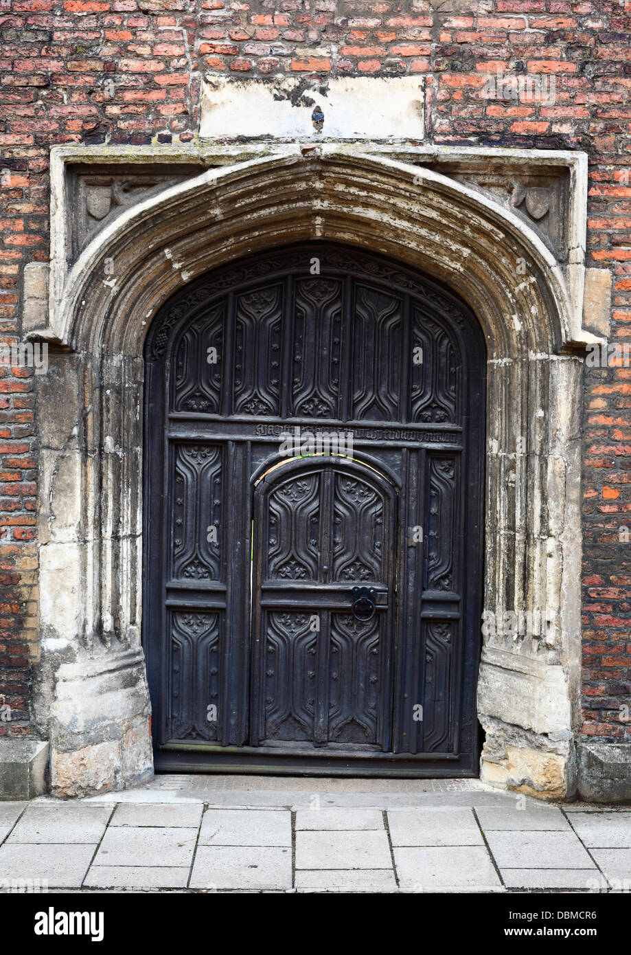 Porte de Thoresby College à King's Lynn, fondée au début du xvie siècle. Banque D'Images