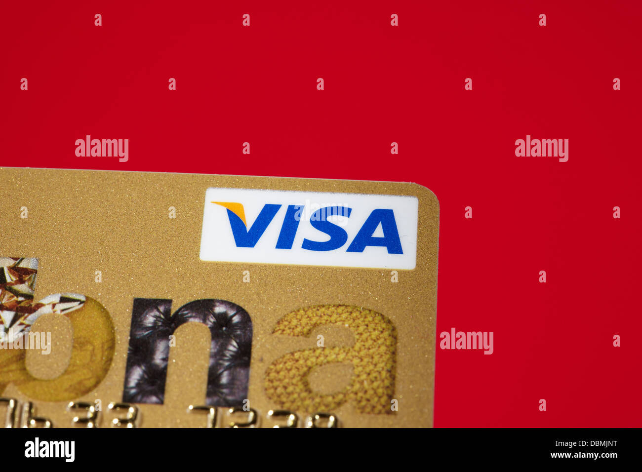 Carte de crédit Visa Or Banque D'Images