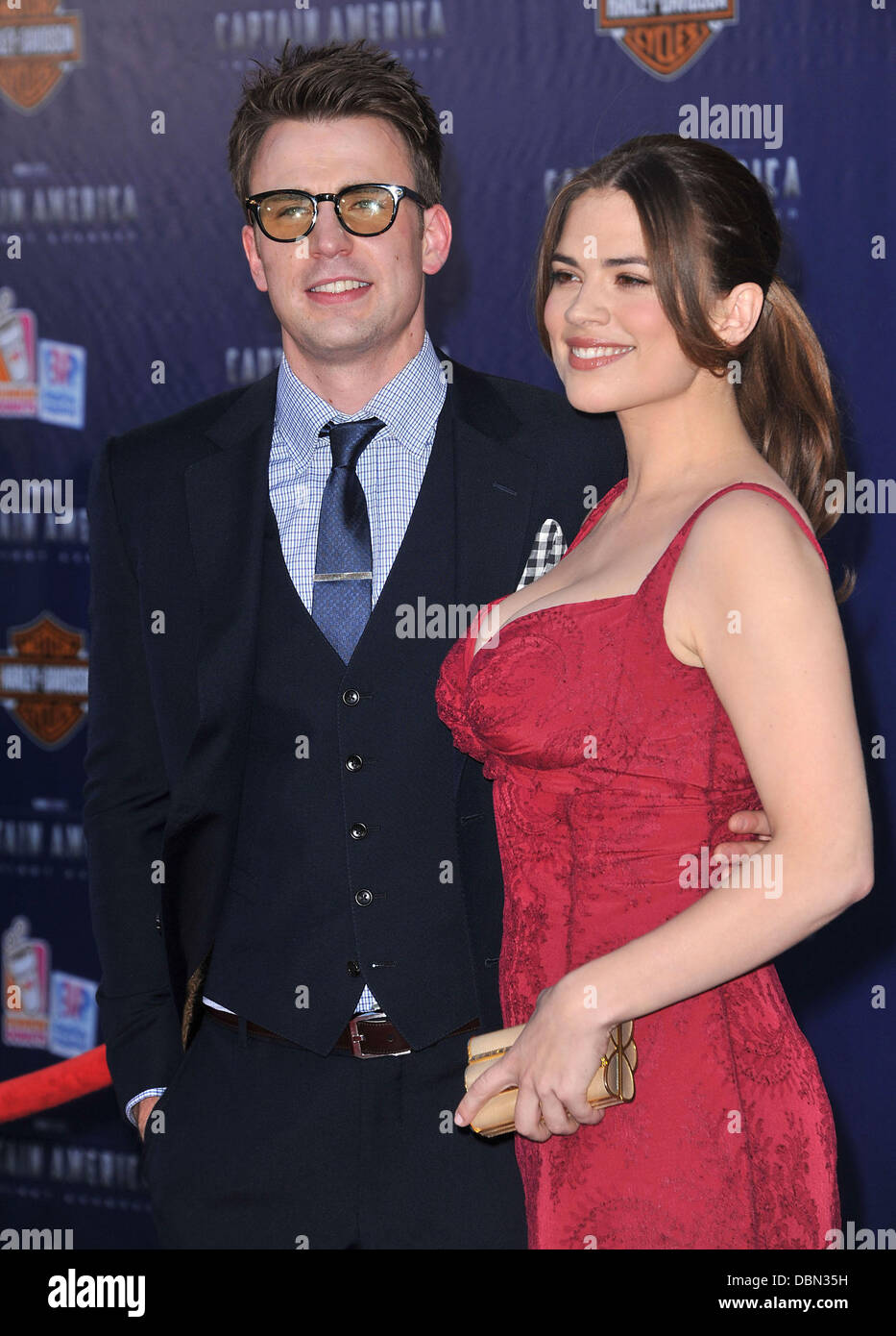 Chris Evans, Hayley Atwell Los Angeles Premiere de 'Captain America : le premier vengeur" au El Capitan Theatre - Arrivées Hollywood, Californie - 19.07.11 Banque D'Images