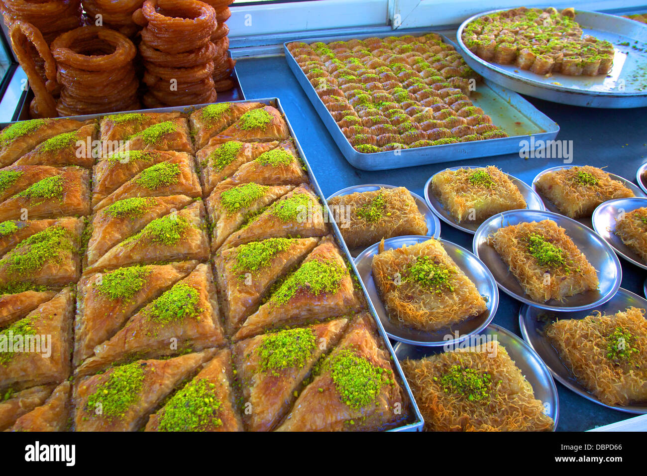 Pâtisseries turques, Lefkosa (Nicosie), Chypre du Nord, Chypre, Europe Banque D'Images