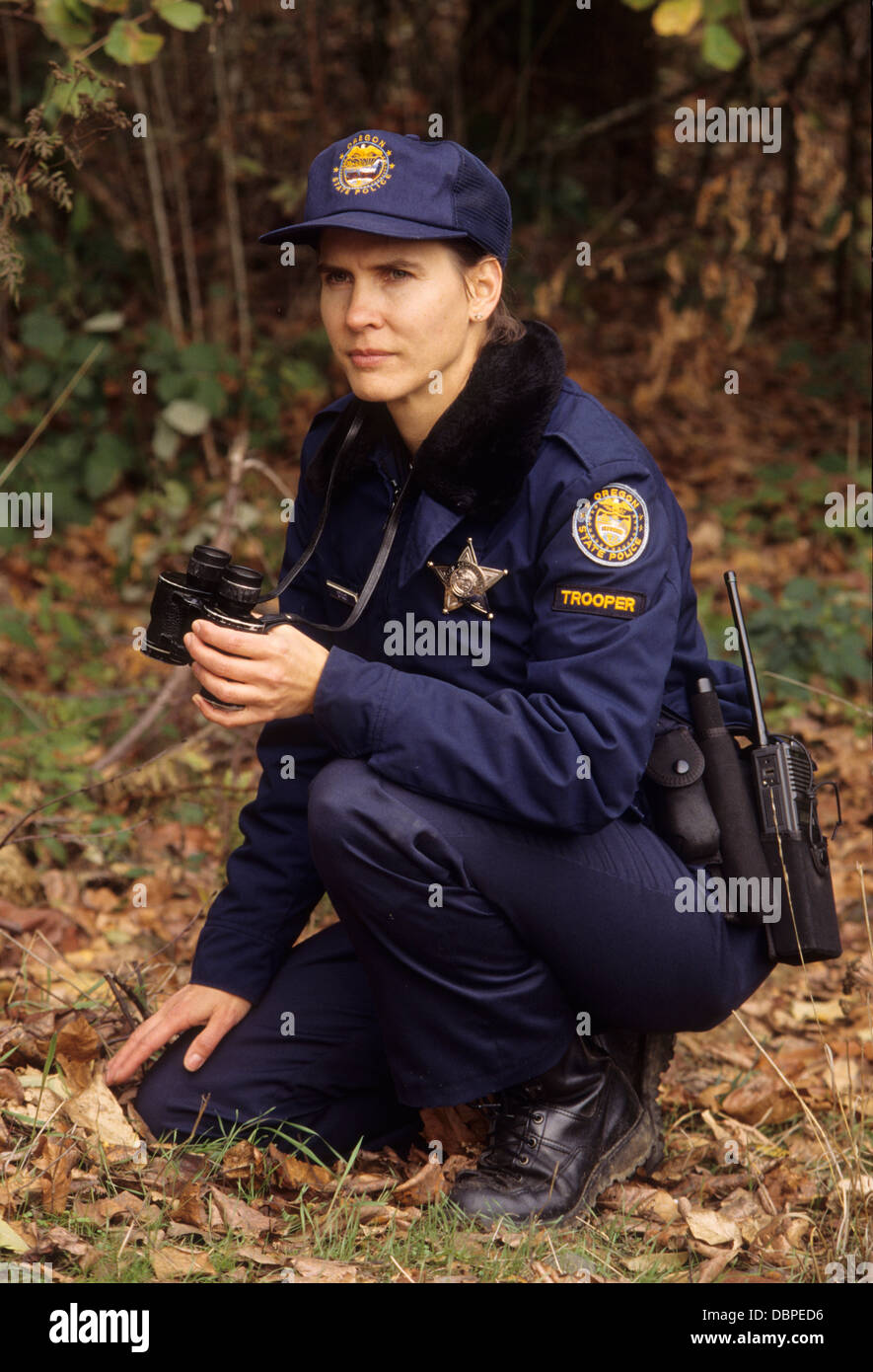 Diane state trooper jeu Stout (officier), comté de Polk, Oregon Banque D'Images