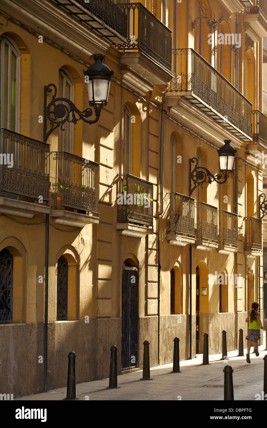 Les rues de la ville, Valencia, Espagne, Europe Banque D'Images