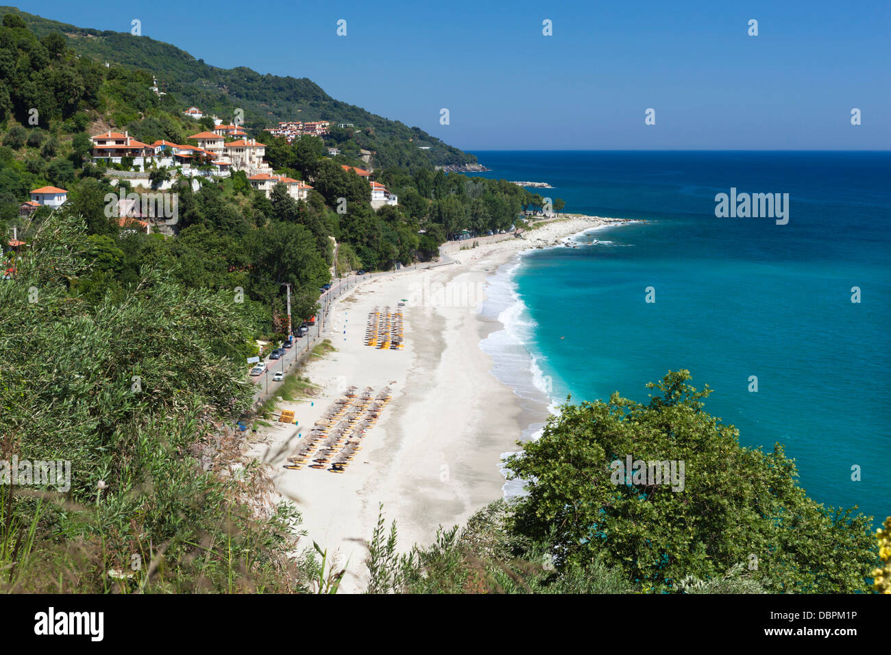 Plage de Papa Nero, Agios Ioannis, Pelion, Thessalie, Grèce, Europe Banque D'Images