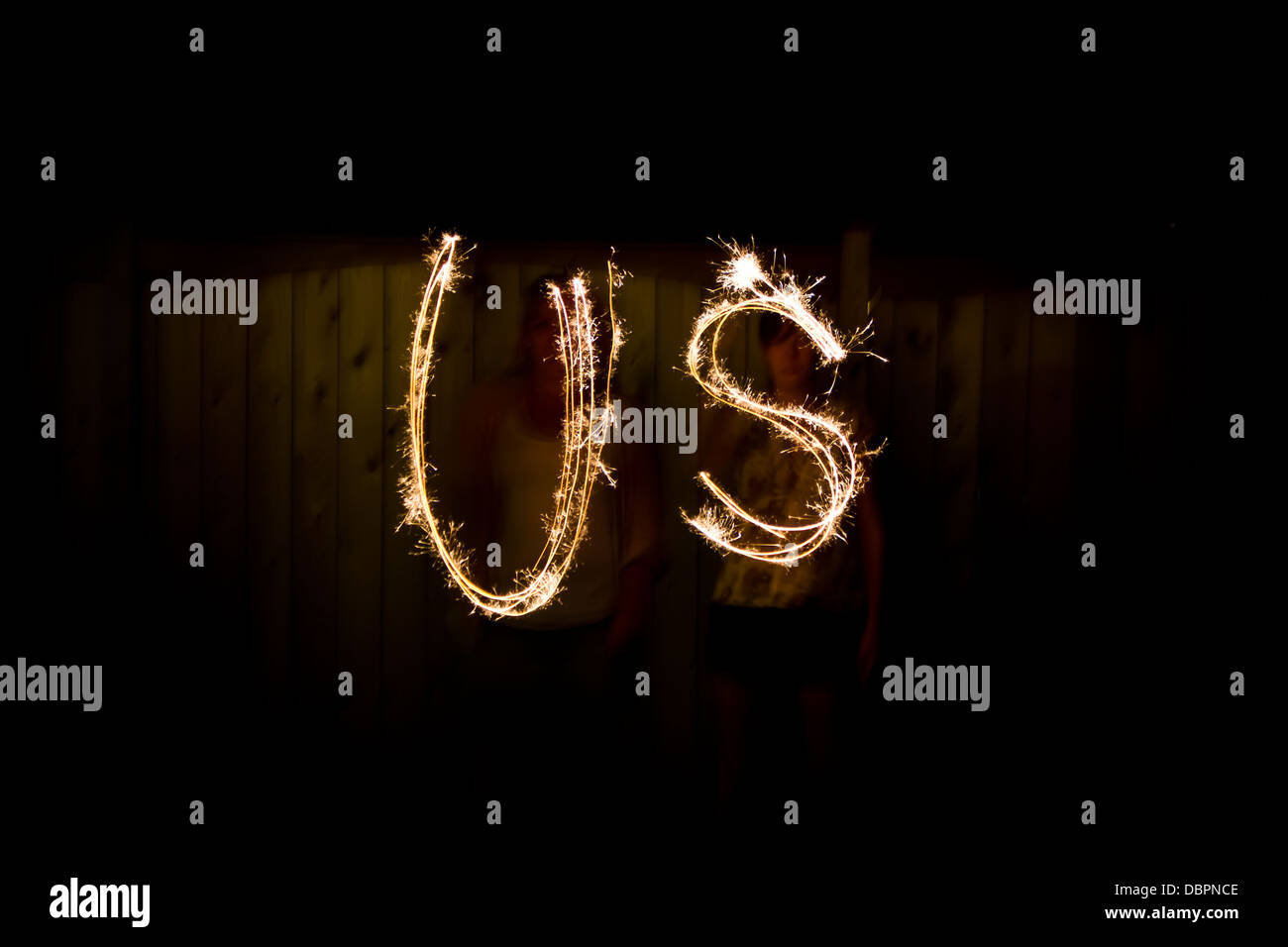 Le mot nous dans cierges dans le cadre d'Independance Day (4 juillet) célébration Banque D'Images