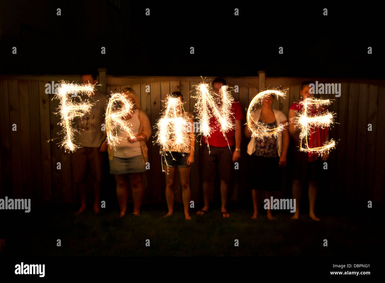 Le mot France dans les étinceleurs time lapse photography Banque D'Images