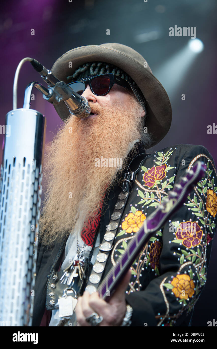 LINCOLN, CA - le 17 août : Billy Gibbons de ZZ Top fonctionne à Thunder Valley Casino Resort de Lincoln, Calif., le 17 août, 2012 Banque D'Images