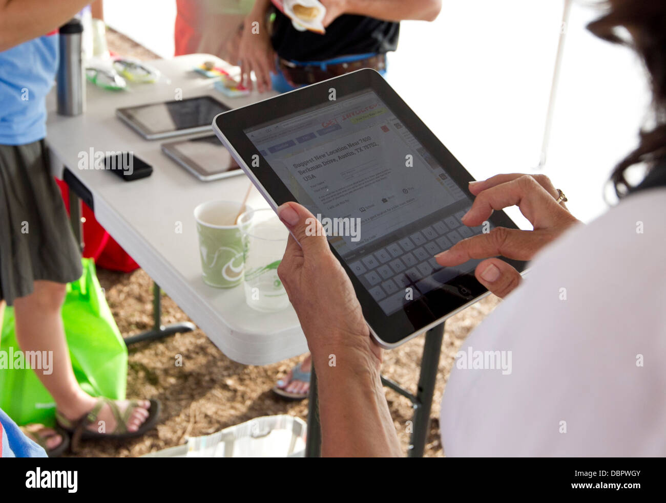 La technologie de l'information informatique iPad tablet computer Banque D'Images