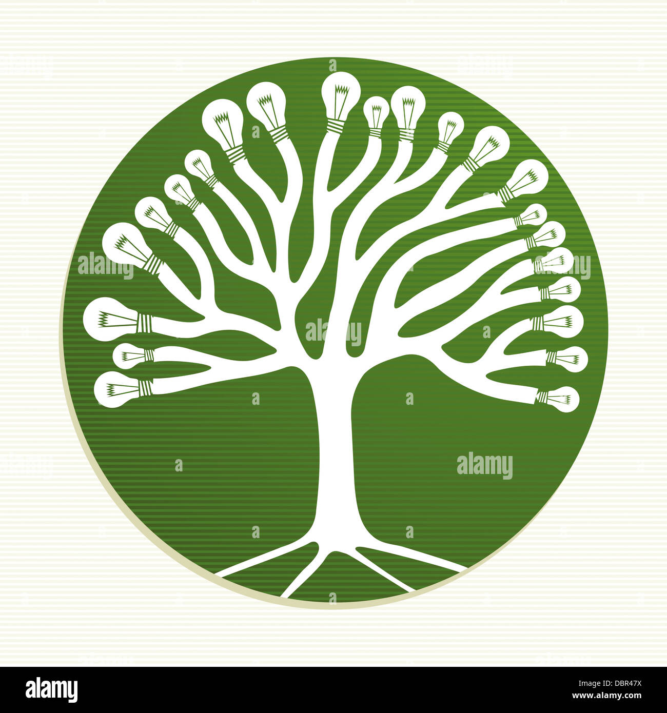 Les icônes de l'énergie écologique illustration de l'arbre. Cette illustration est disposé en couches pour une manipulation facile et coloris Banque D'Images